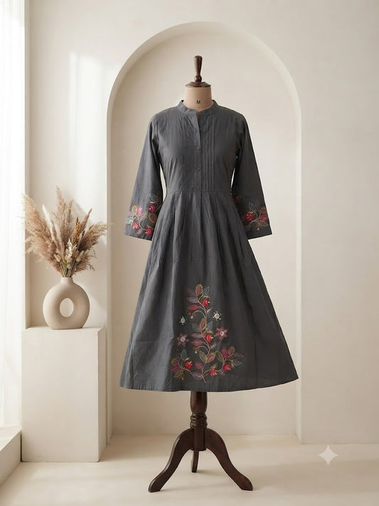 GREY ALINE COORDSET-0125
