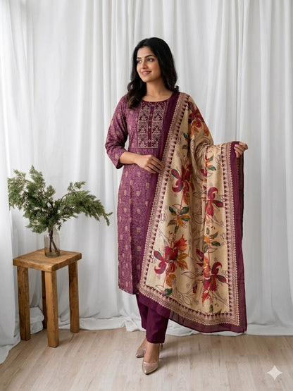 PURPLE VINE ETHNIC SUIT-1014