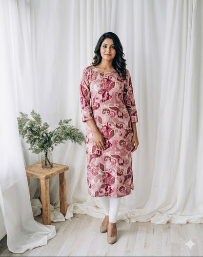 PINK MEADOW KURTI-6027