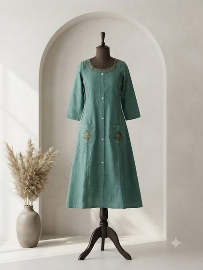 MINT GREEN POCKET  COORDSET-0135