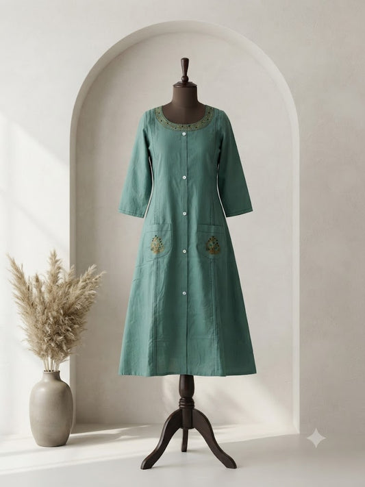 MINT GREEN POCKET  COORDSET-0135