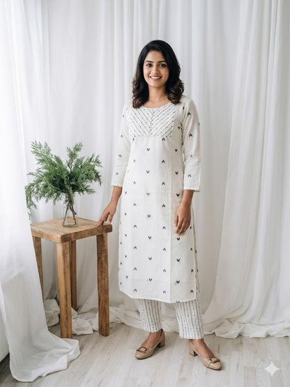 WEAVARA WHITE COORDSET-0083