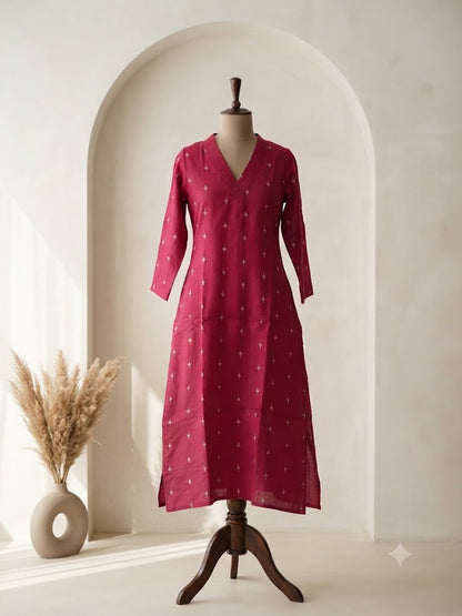 PINK HANDLOOM COORDSET-0157