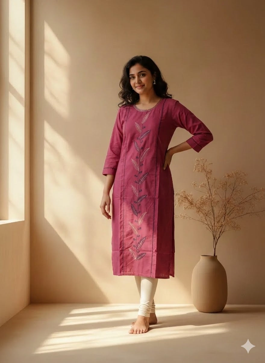 LOOMIRA PINK KURTI-6061