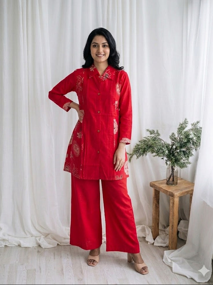 FUCHSIA FLARE CO-ORD SET-0023