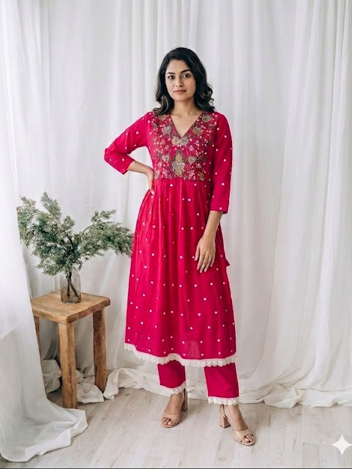 POLKA PETALS CO-ORD SET - 0010