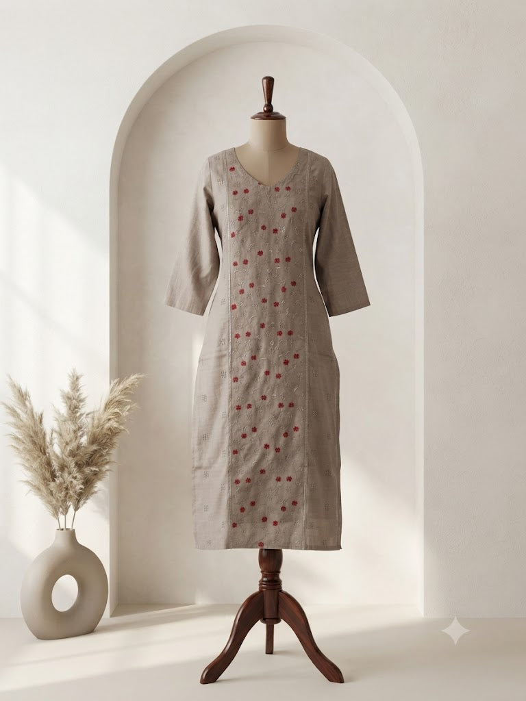BEIGE FLORAL COORDSET-0147