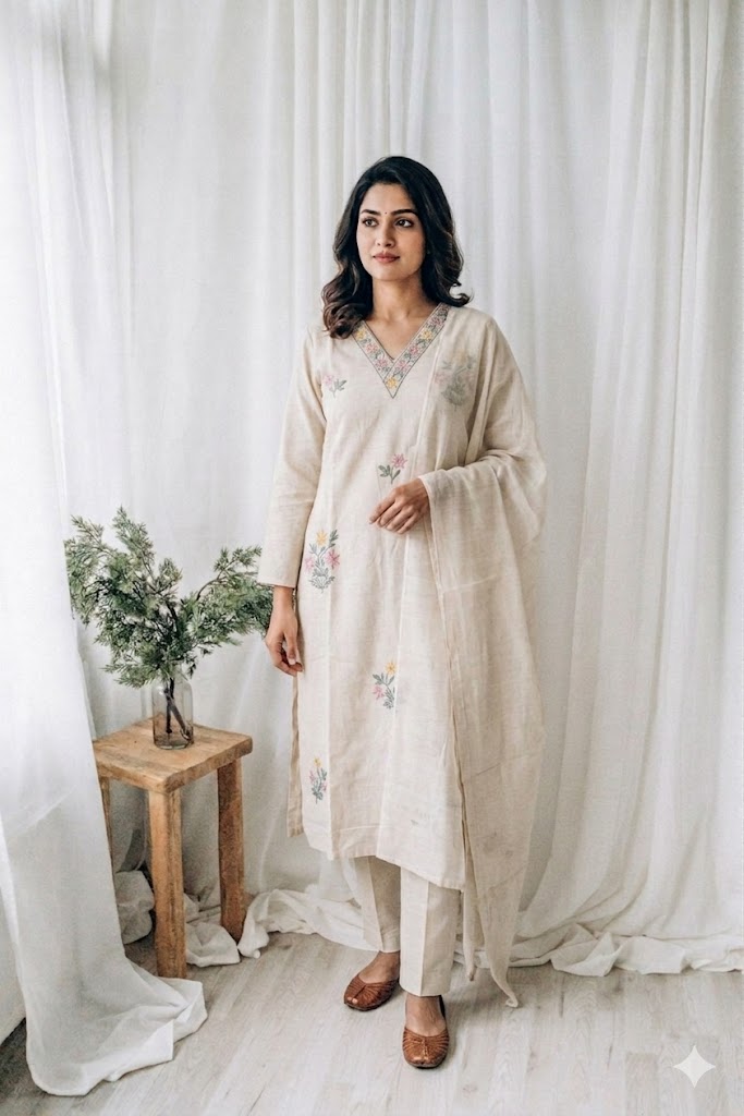 KHADI LILY KURTI SET-1565