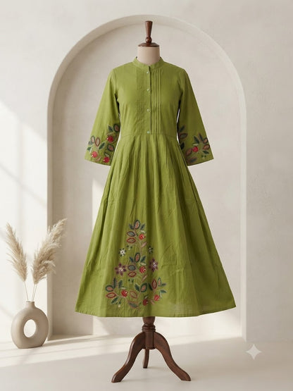 GREEN ALINE COORDSET-0122