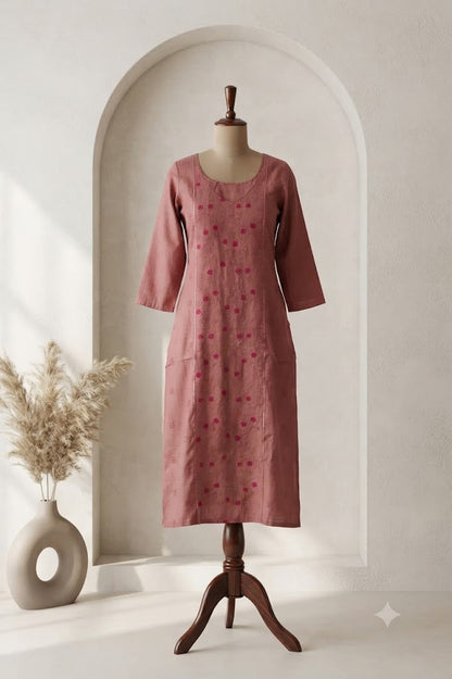 PEACH FLORAL COORDSET-0147