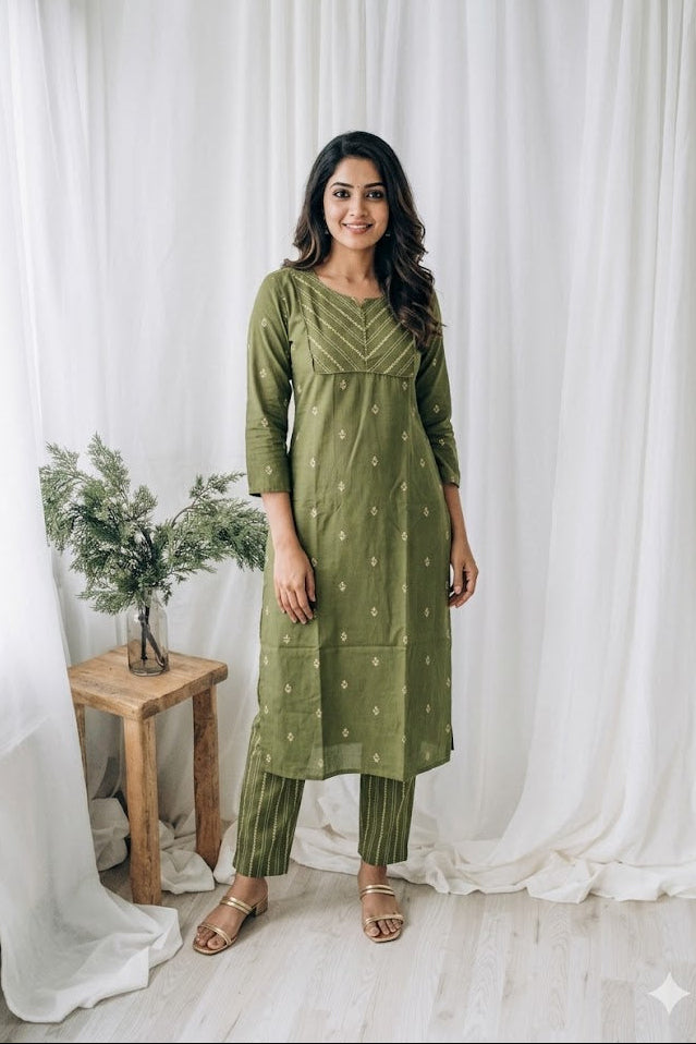 WEAVARA GREEN COORDSET-0083