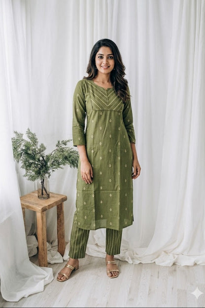 WEAVARA GREEN COORDSET-0083