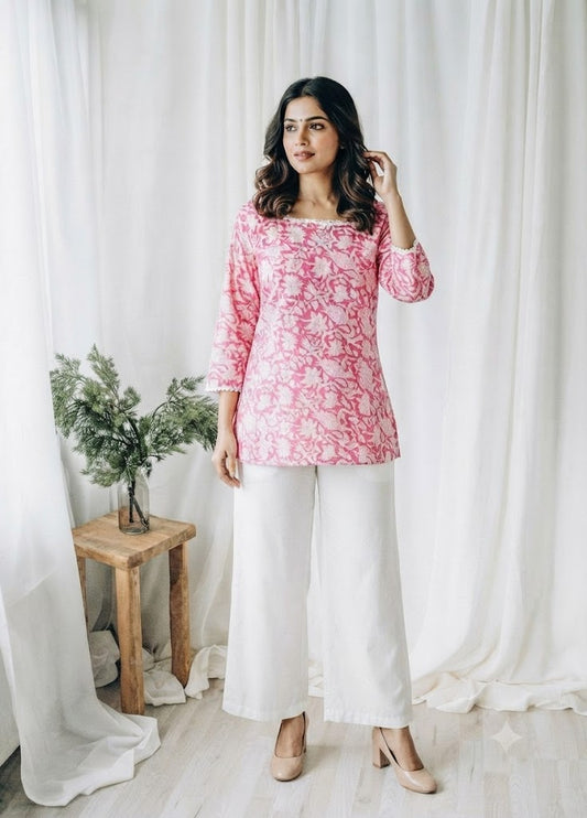 PINK SHORT KURTI-5035