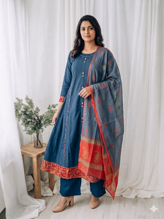 BLUE MYSTIQUE KURTI SET-1161