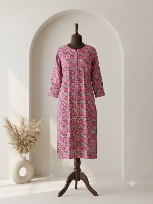 PIXEL RED KURTI-6021