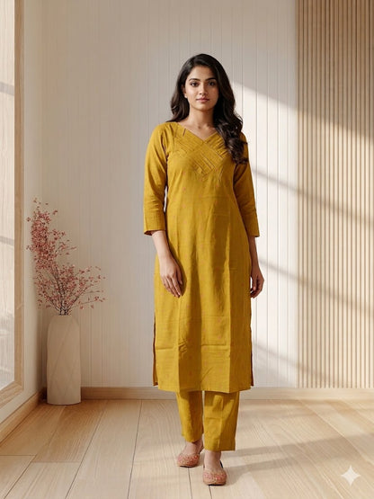 EXECUTIVE YELLOW COORDSET-0110