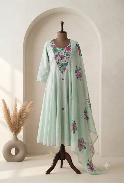 BLUE MUL KOTA KURTI SET-1752