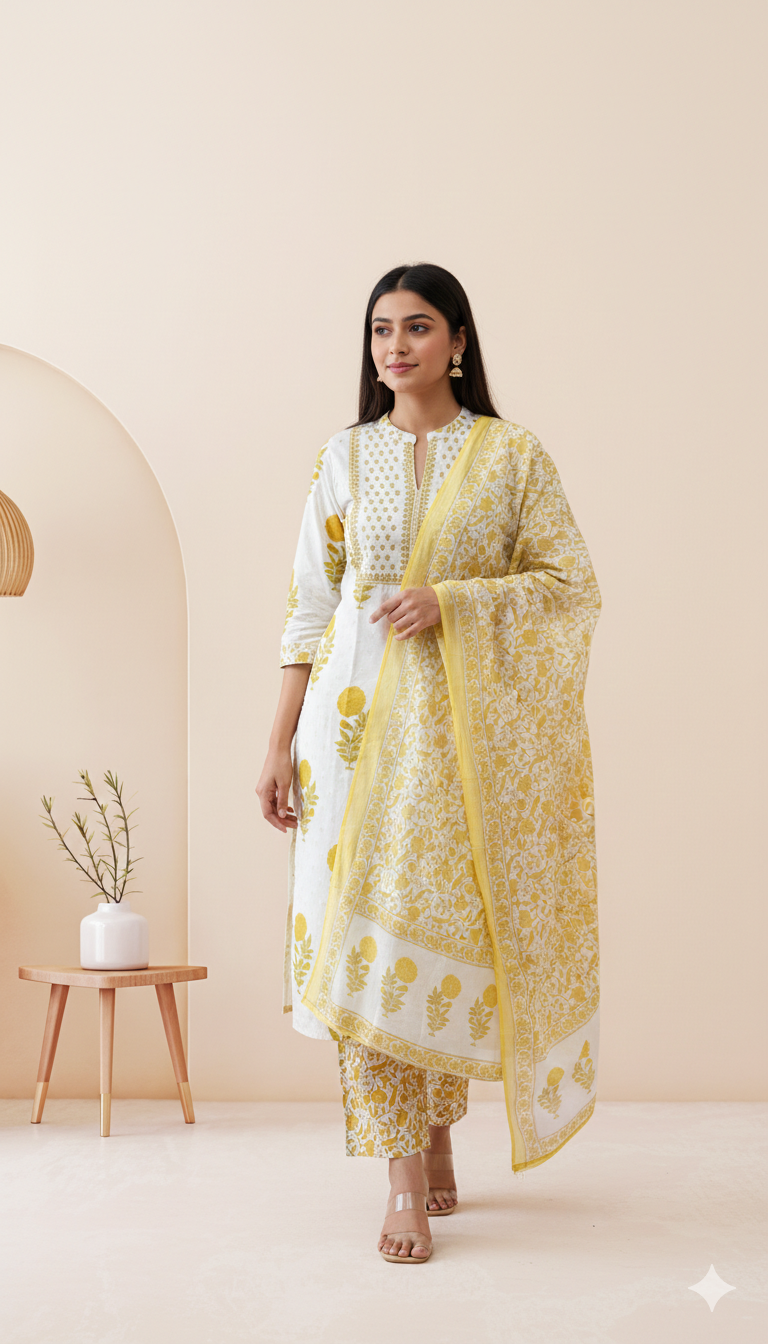 SUNBEAM FLORA KURTI SET-1201