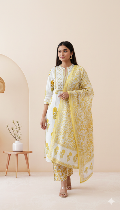 SUNBEAM FLORA KURTI SET-1201