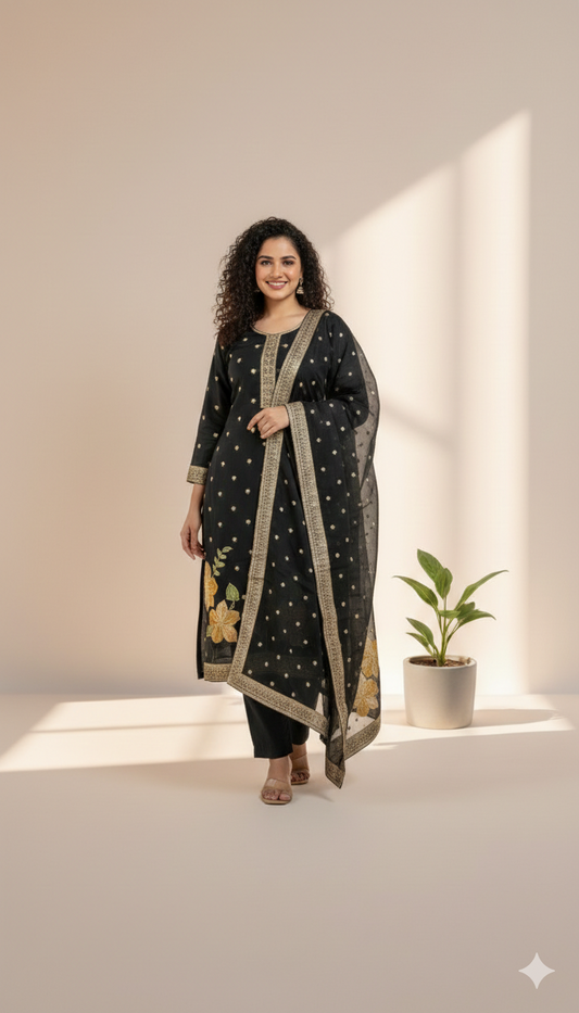 MOONLIT ELEGANCE ETHNIC SUIT - 1353