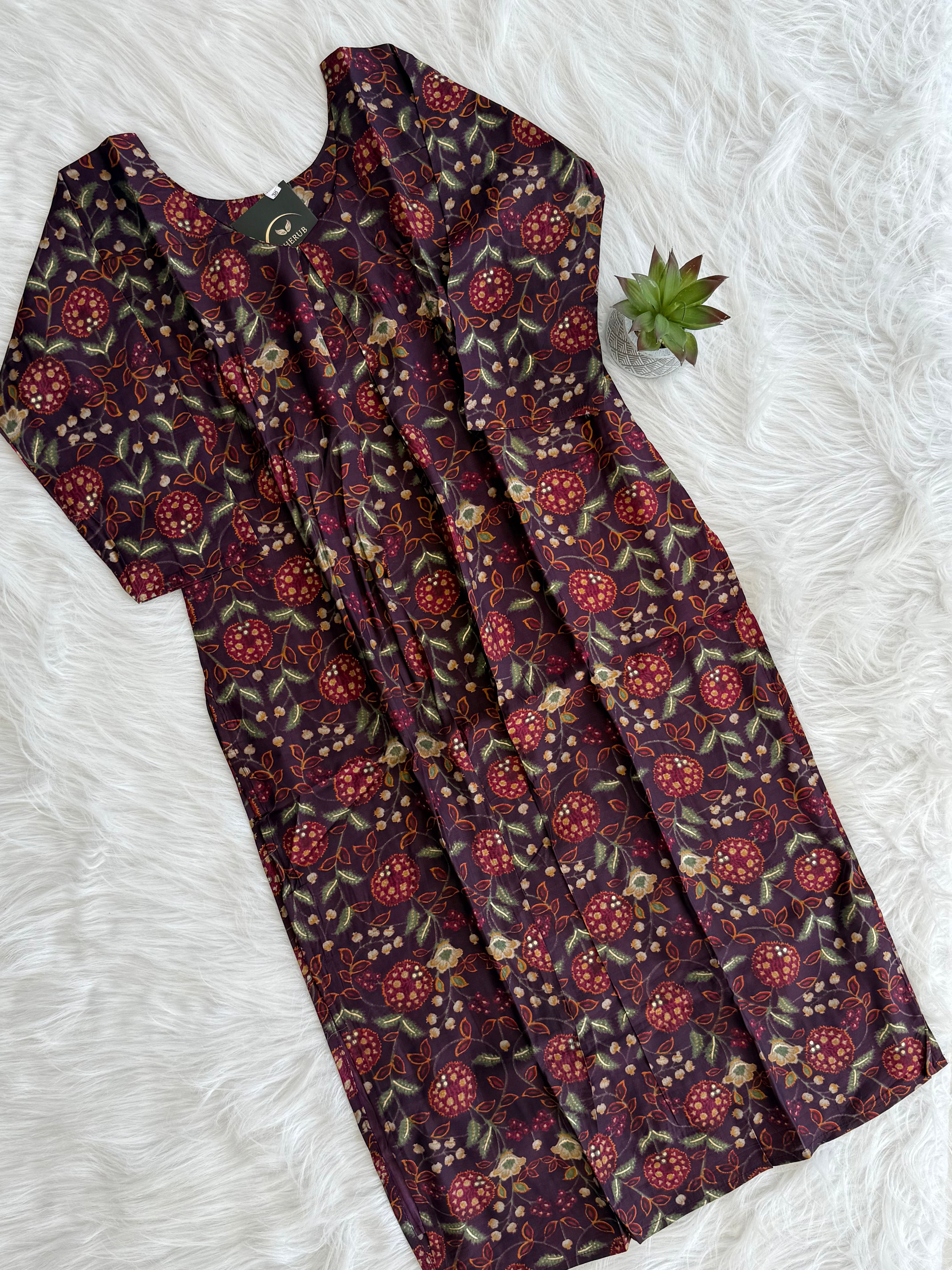 Royal Bloom Purple Coord Set