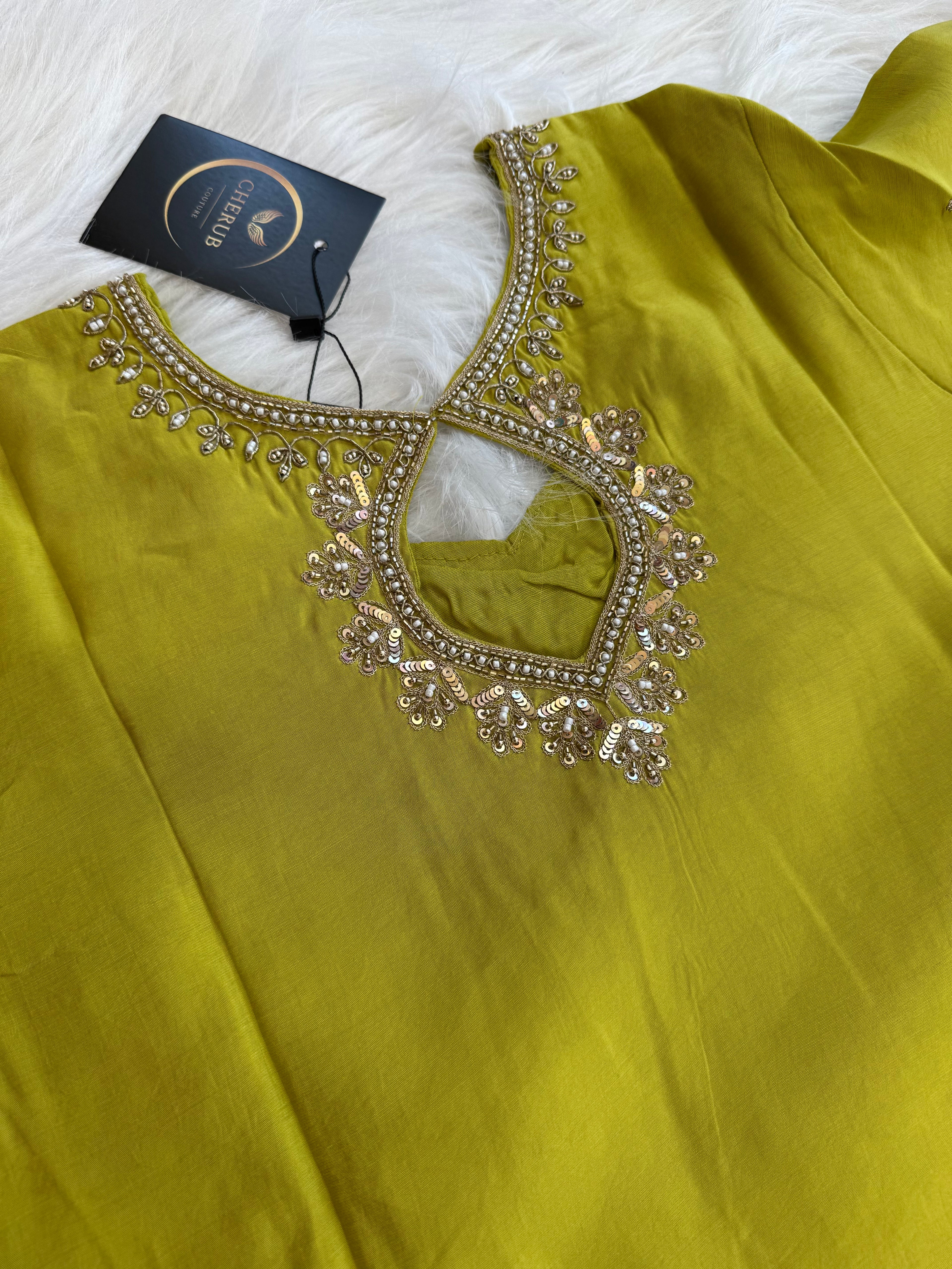 LIME GLOW ETHNIC SUIT