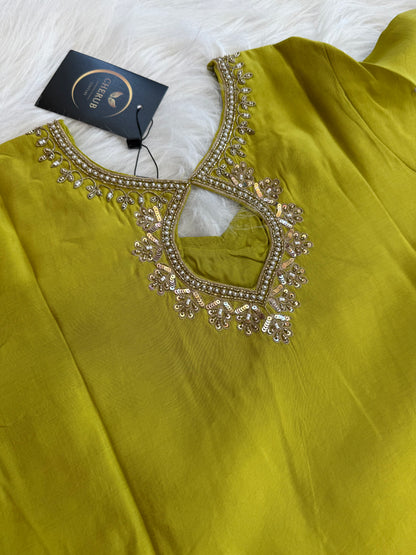 LIME GLOW ETHNIC SUIT-1191