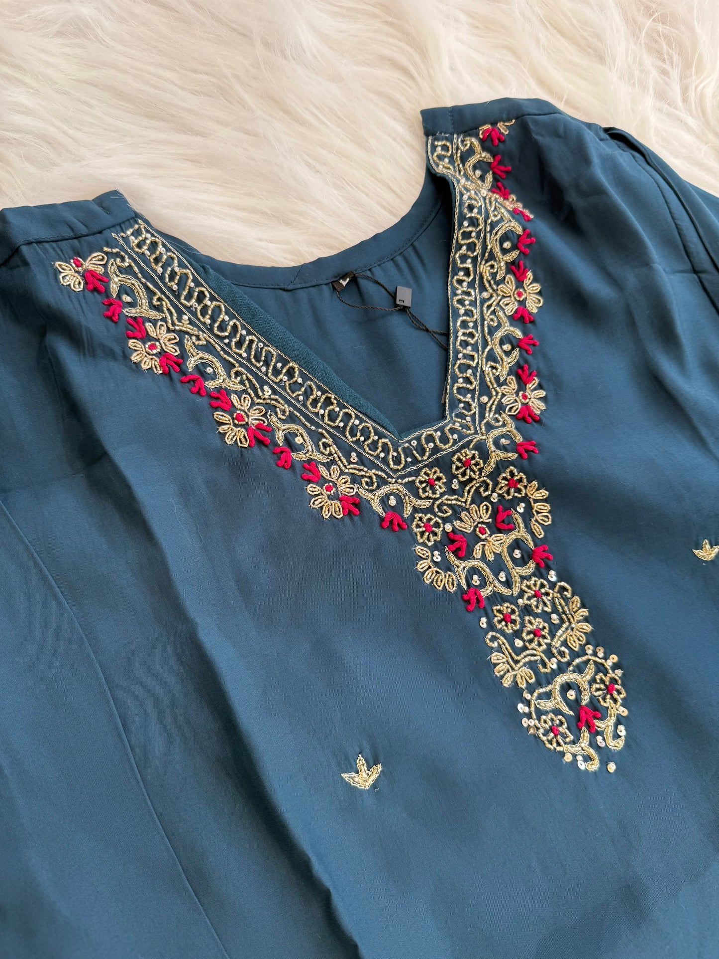 MIDNIGHT BLOOM ETHNIC SUIT-1193