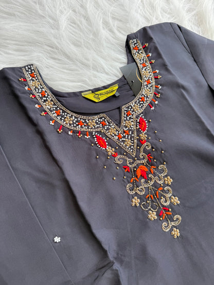 SMOKY GRACE ETHNIC SUIT-1280