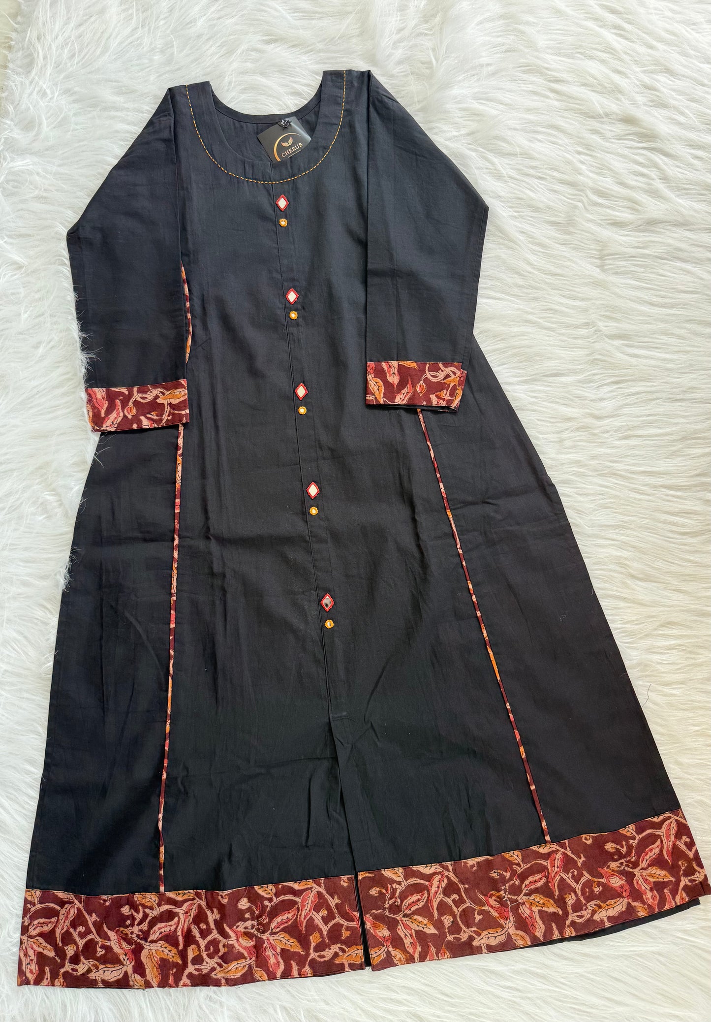 BLACK MYSTIQUE KURTI SET-1161