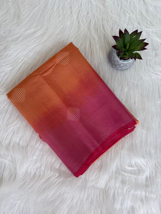 TARANGINI ORANGE SAREE-8019