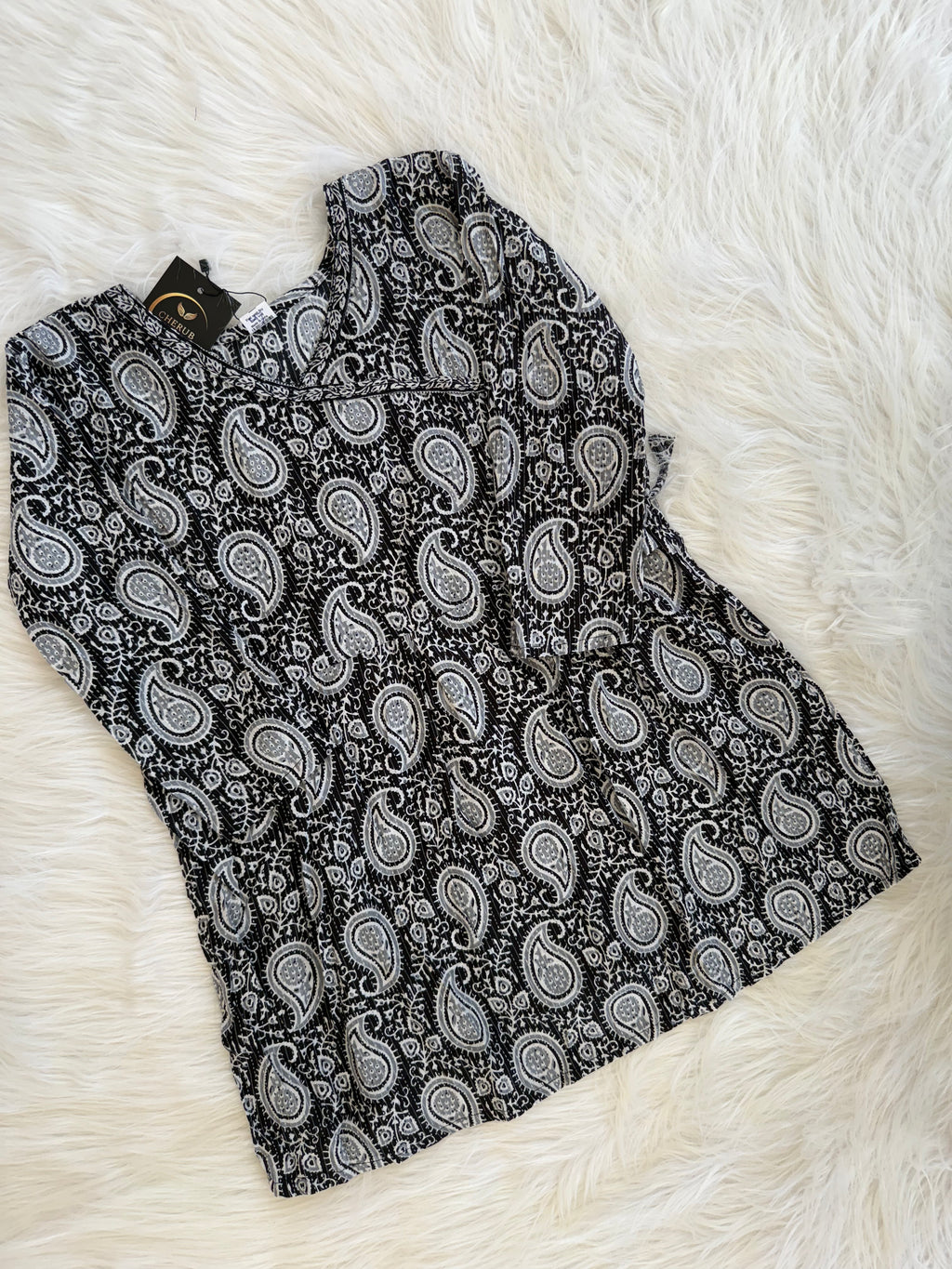 BLACK HERITAGE KURTI-5012