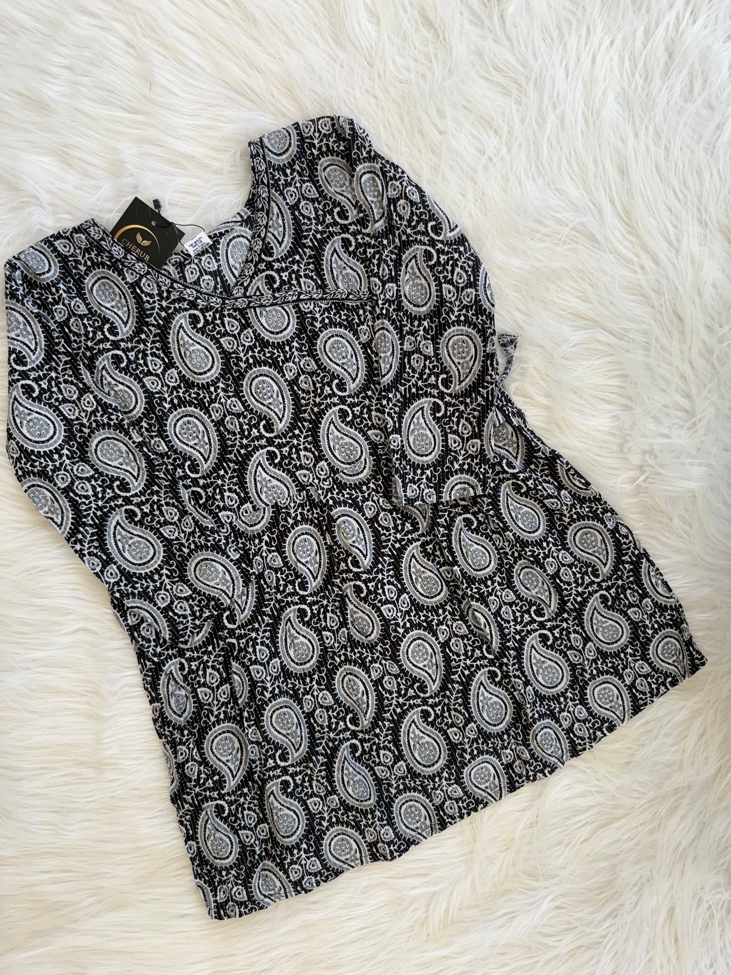 BLACK HERITAGE KURTI-5012