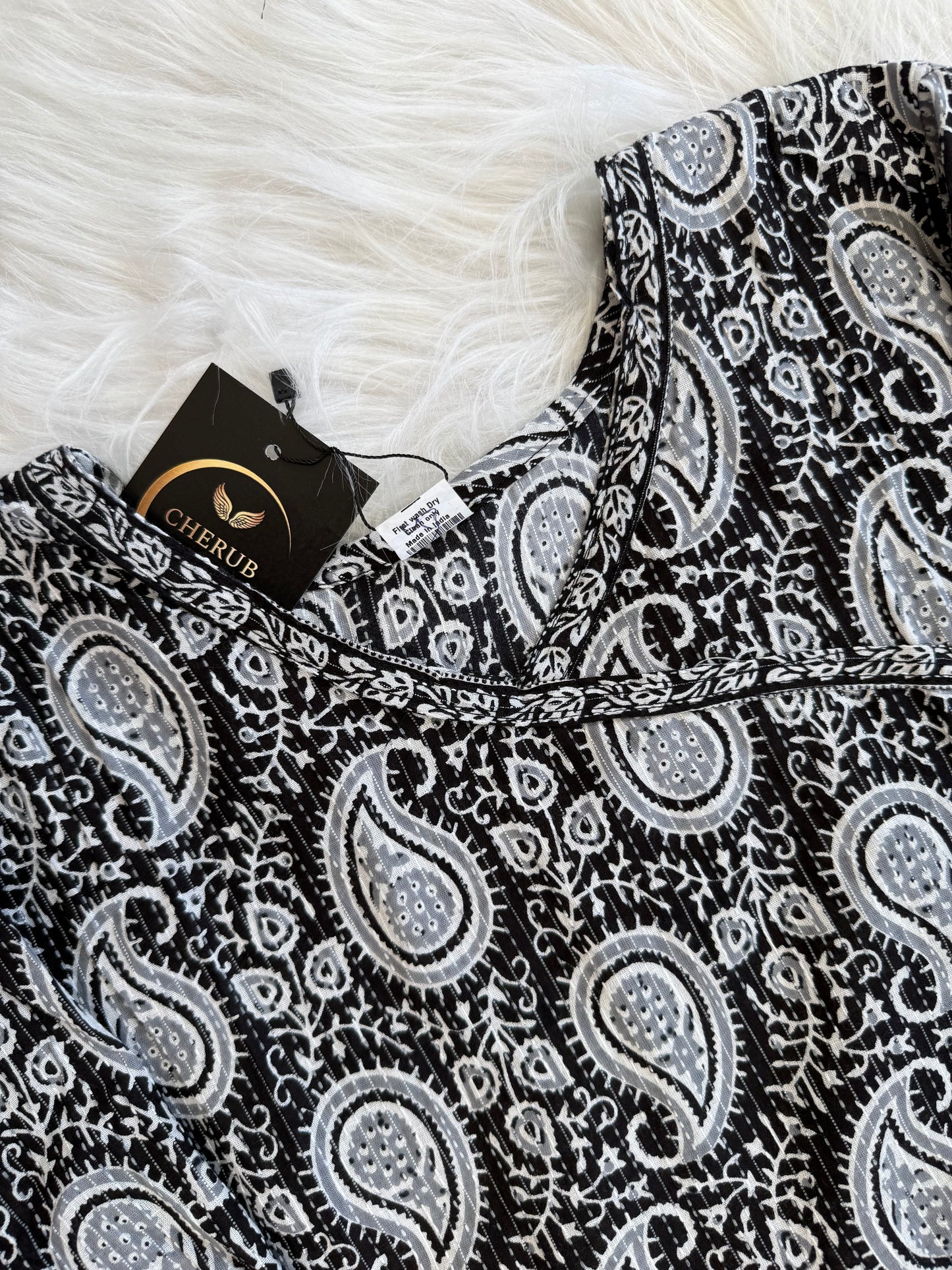 BLACK HERITAGE KURTI-5012