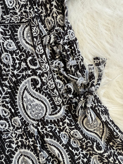 BLACK HERITAGE KURTI-5012