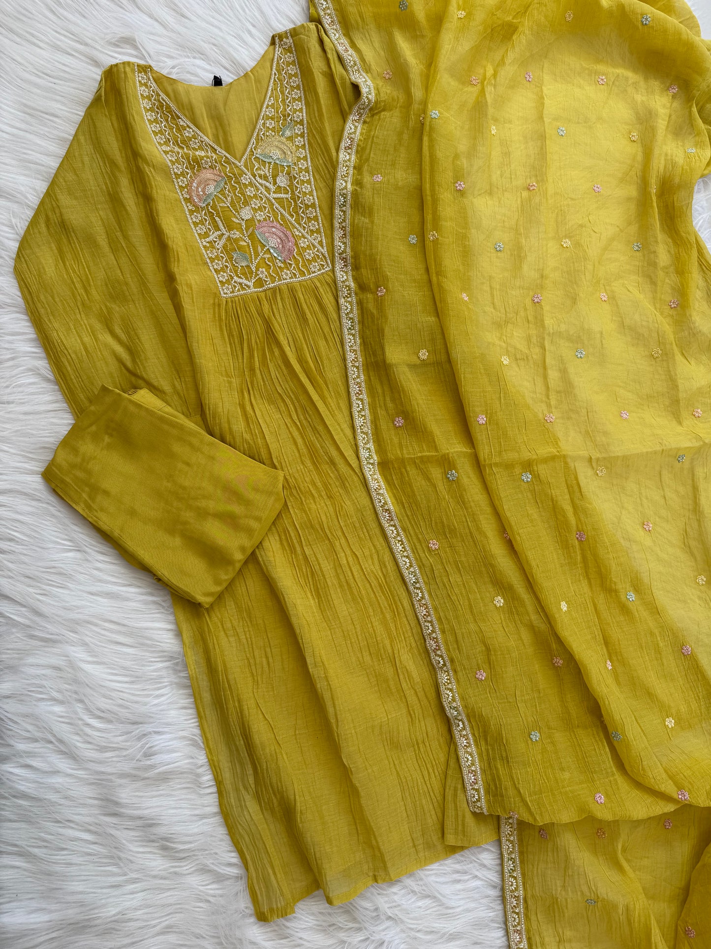 LEMON BLOOM  ETHNIC SUIT-2029