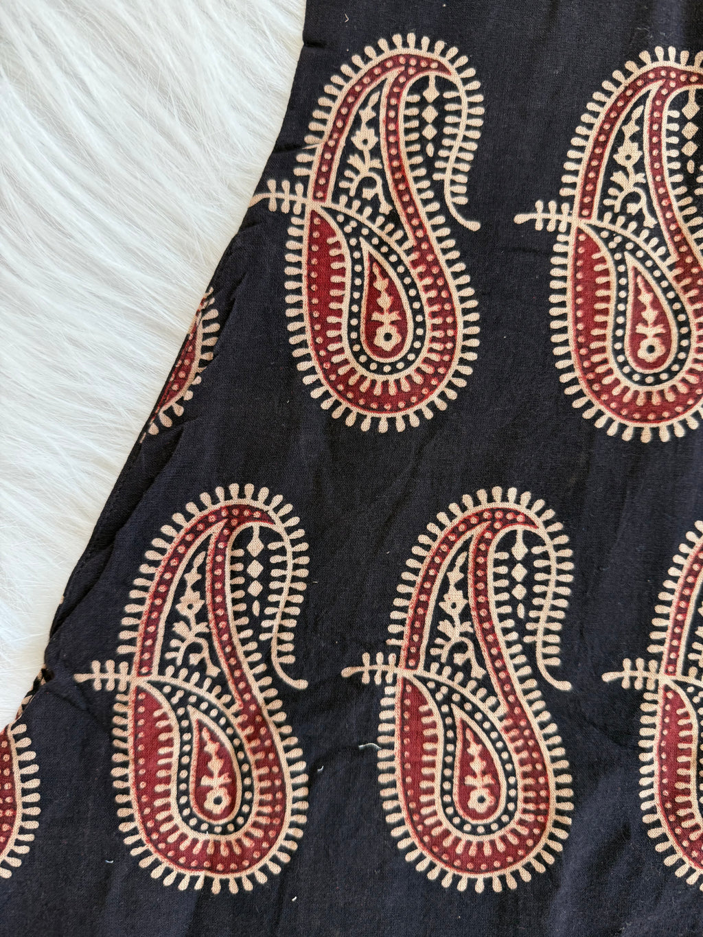 INDIE PRINT DRESS - BLACK-3029