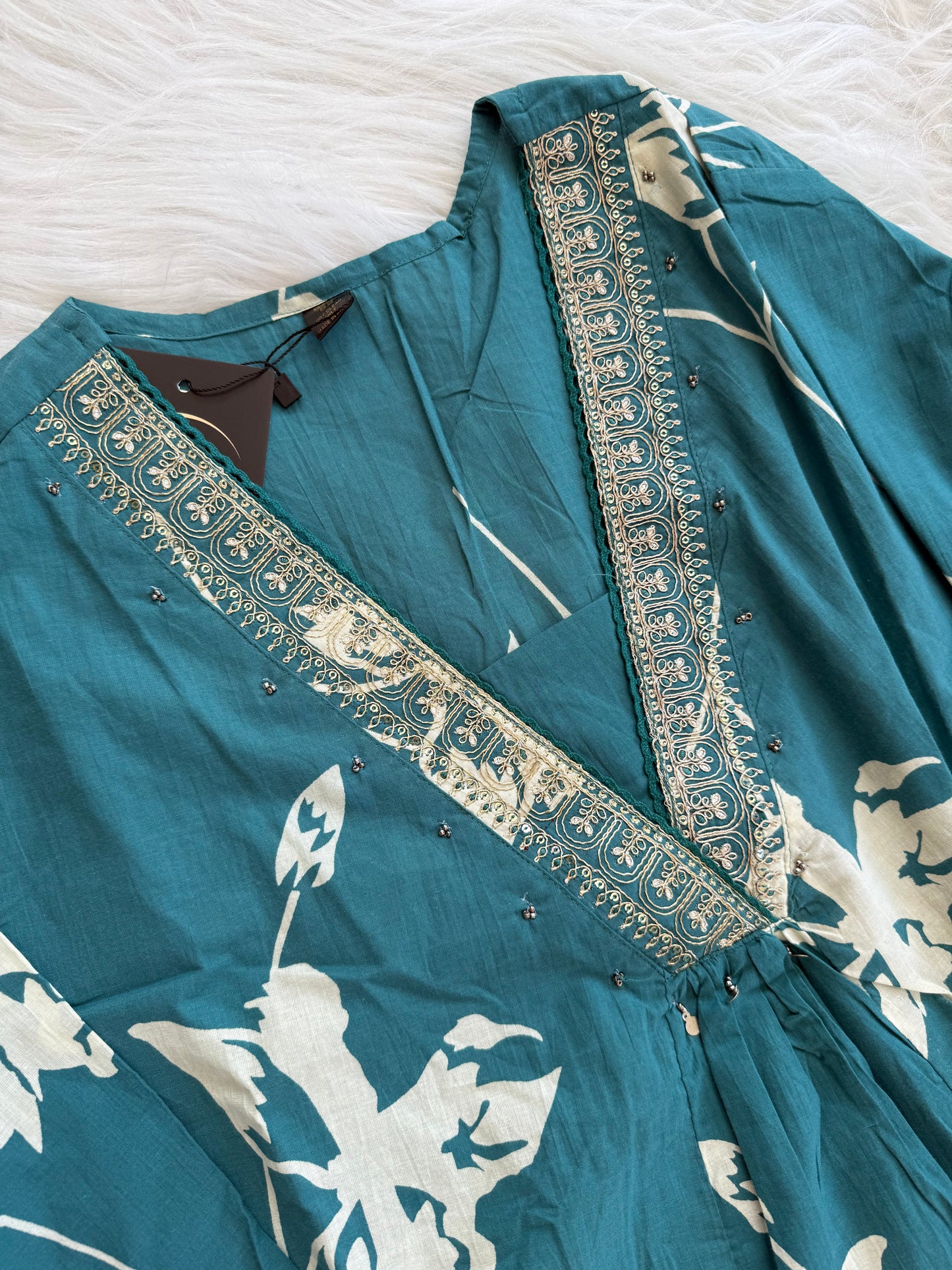 GARDEN WHISPER KURTI SET - BLUE - 1263