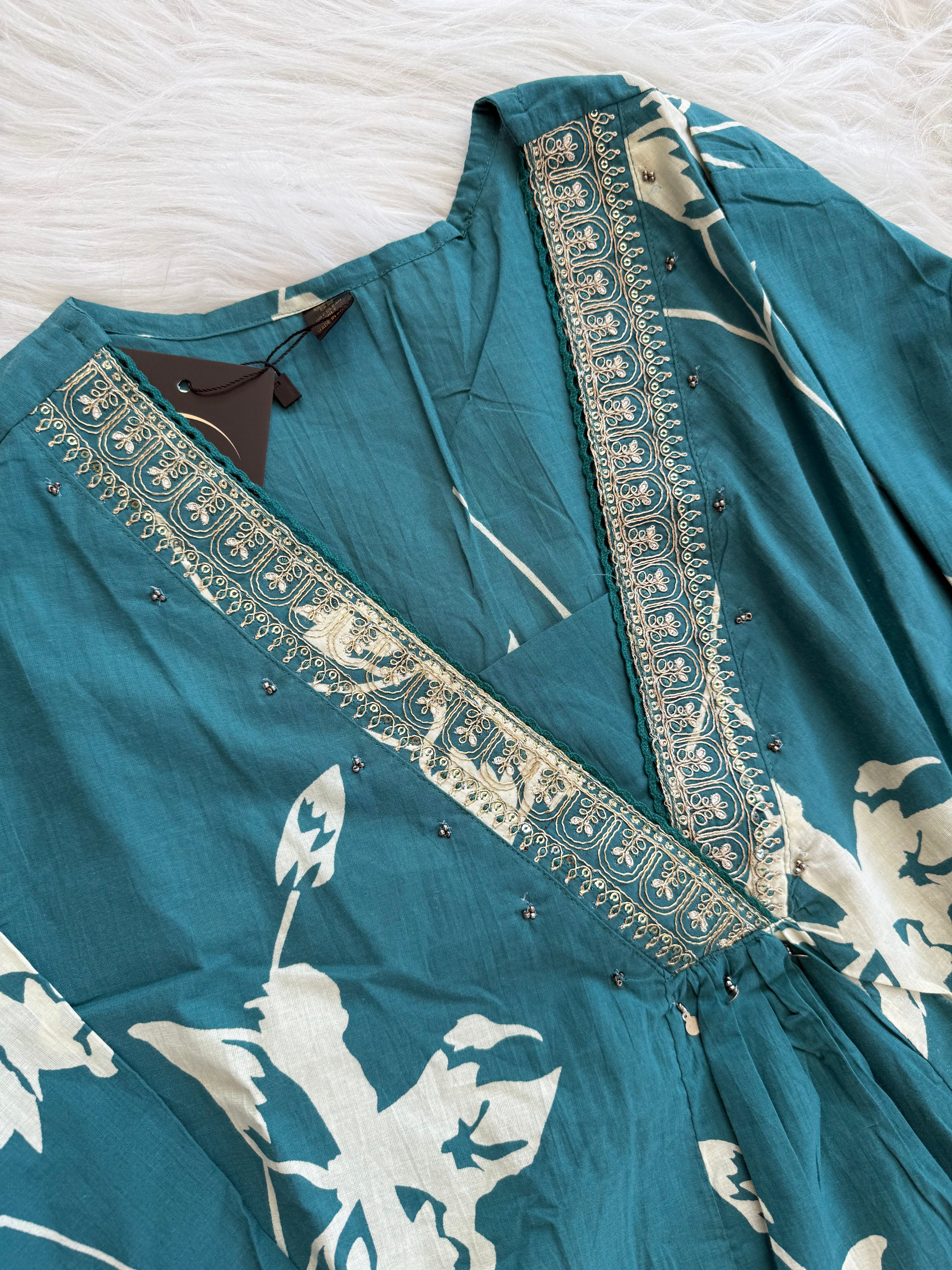 GARDEN WHISPER KURTI SET - BLUE - 1263
