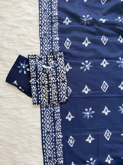 CASUAL COMFORT ROYAL BLUE KURTI SET-1413