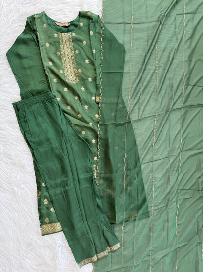 EMERALD ELEGANCE ETHNIC SUIT - 1358