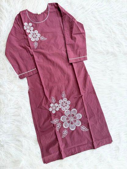 MIRELLE DUSTY PINK KURTI SET-1592