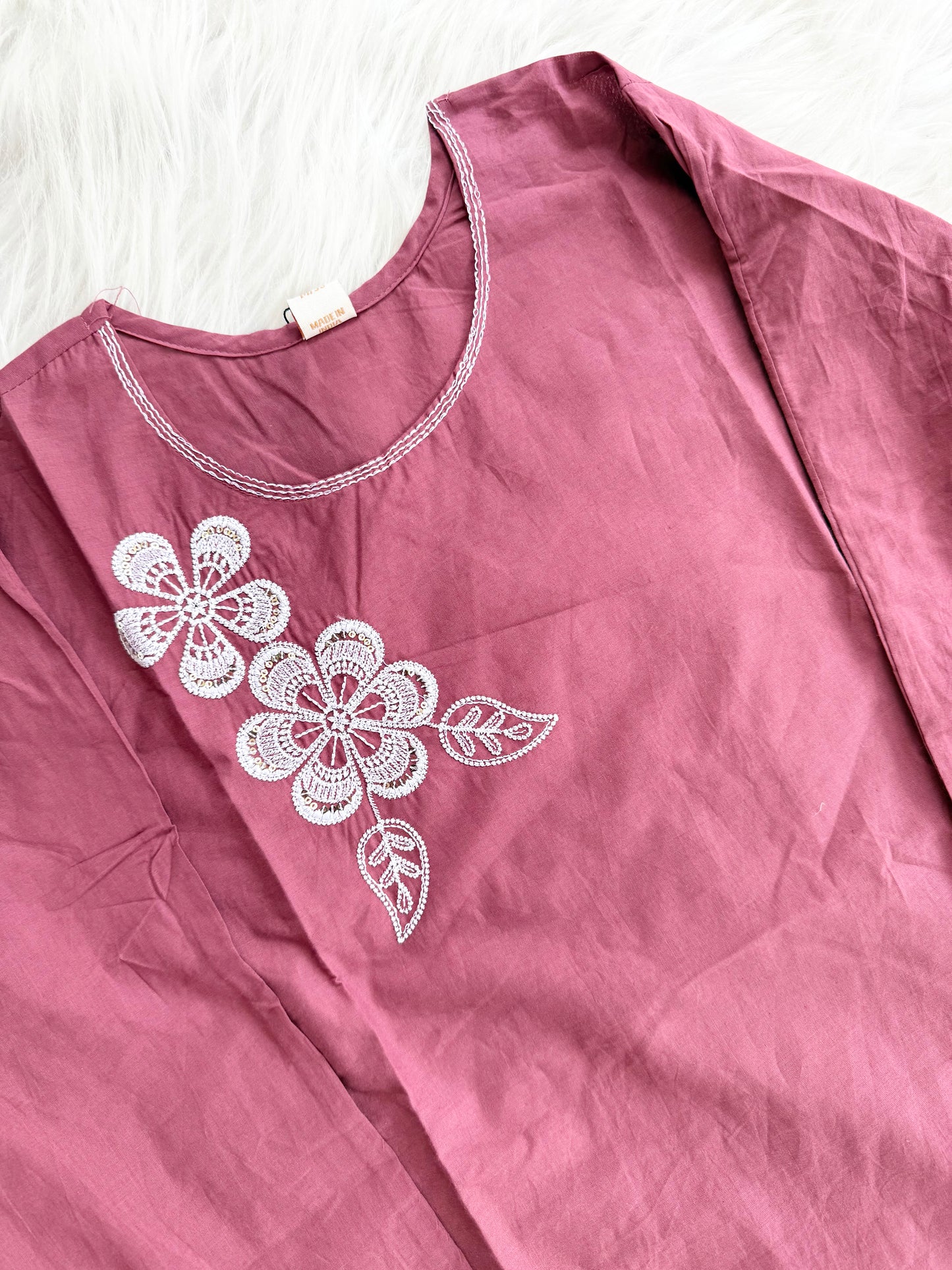 MIRELLE DUSTY PINK KURTI SET-1592