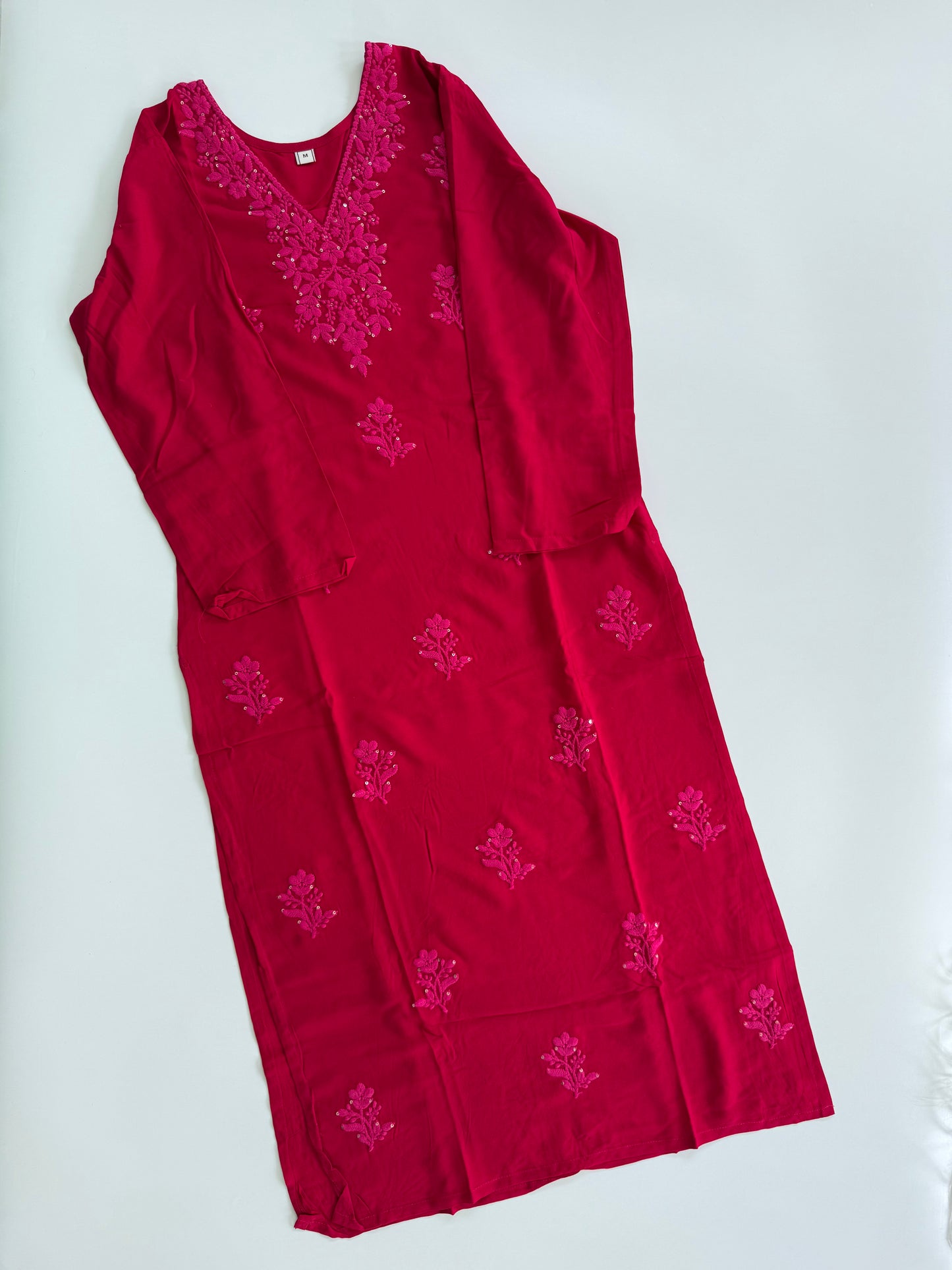 PINK CHIKANKARI COORDSET-0112