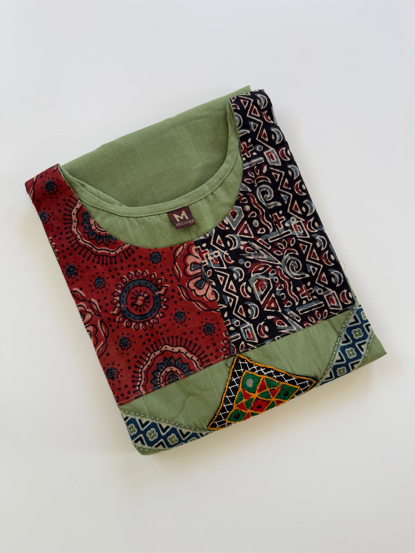 AJRAKH GREEN KURTI-6088