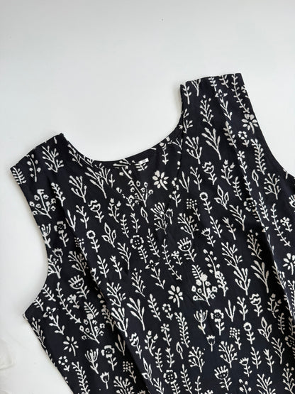 INDIE PRINT DRESS  BLACK-6109