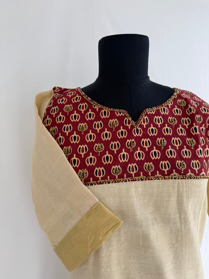 KASAVU YOKE KURTI-6134