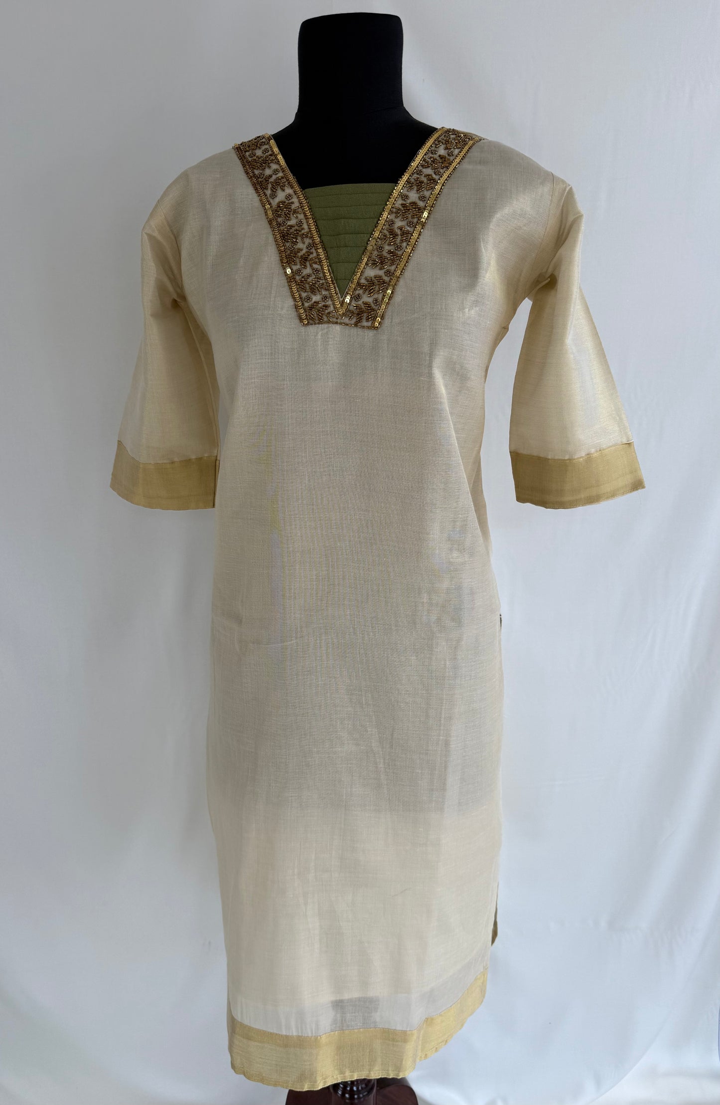KASAVU TISSUE KURTI-6009
