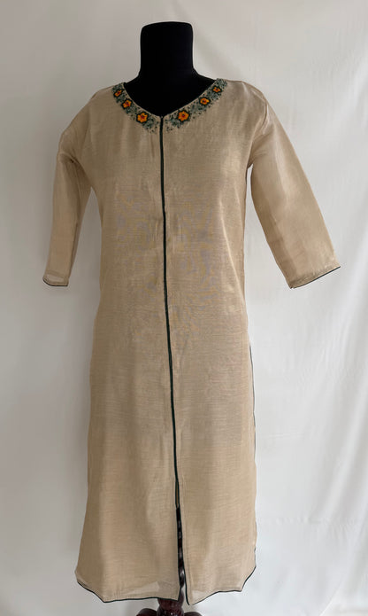 KASAVU GREEN FLORAL KURTI-6140