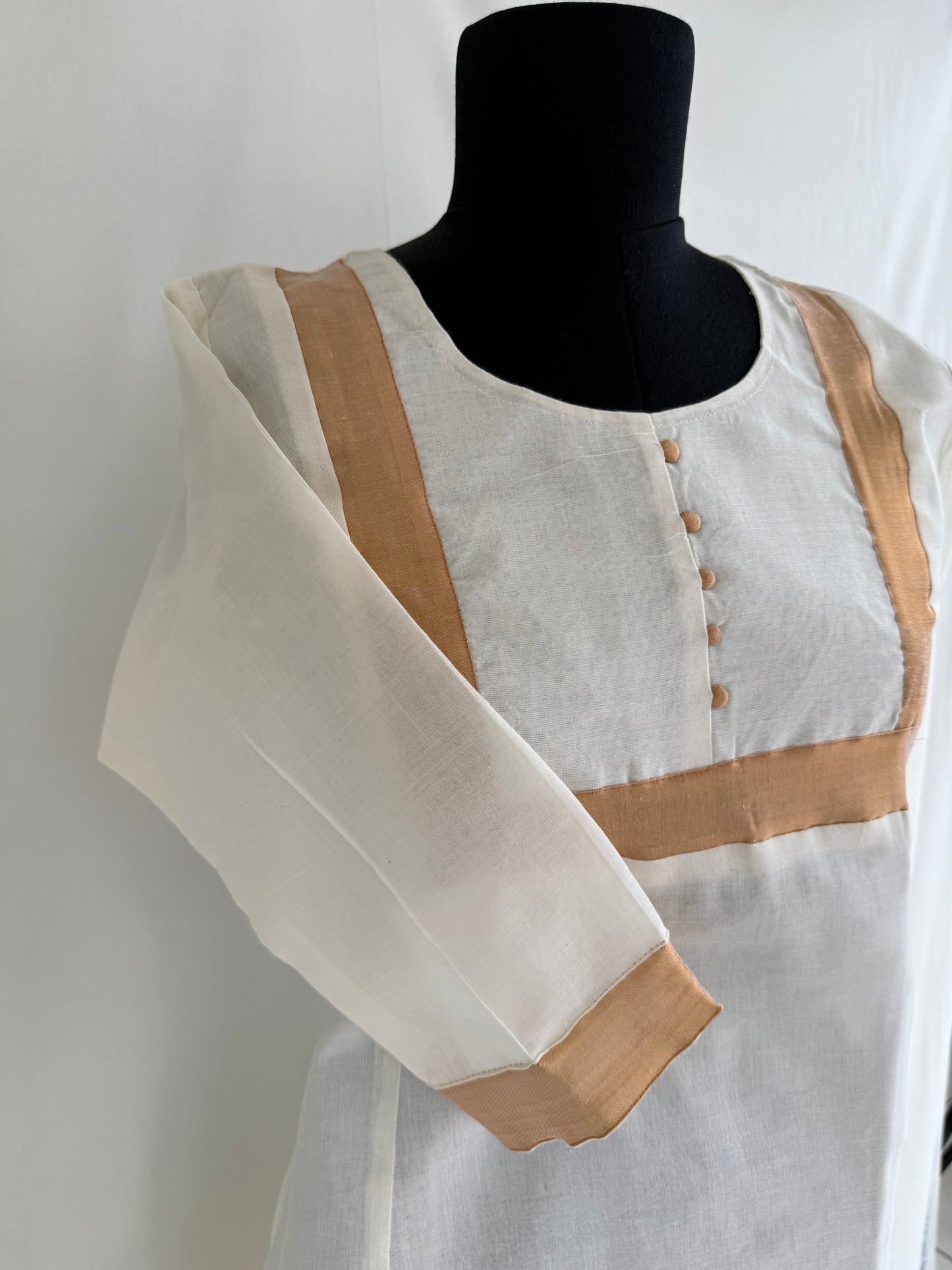COTTON KASAVU KURTI-6131
